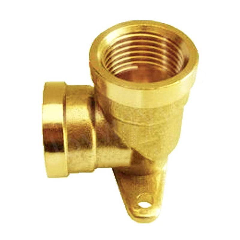 Joywayus Brass 1/2" Female x 1/2" Female 90 Degree Elbow Can Fixed Water Pipe Connector Plumbing with Base Plate - Image 4